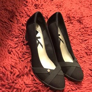 Anne Klein sport black wedges